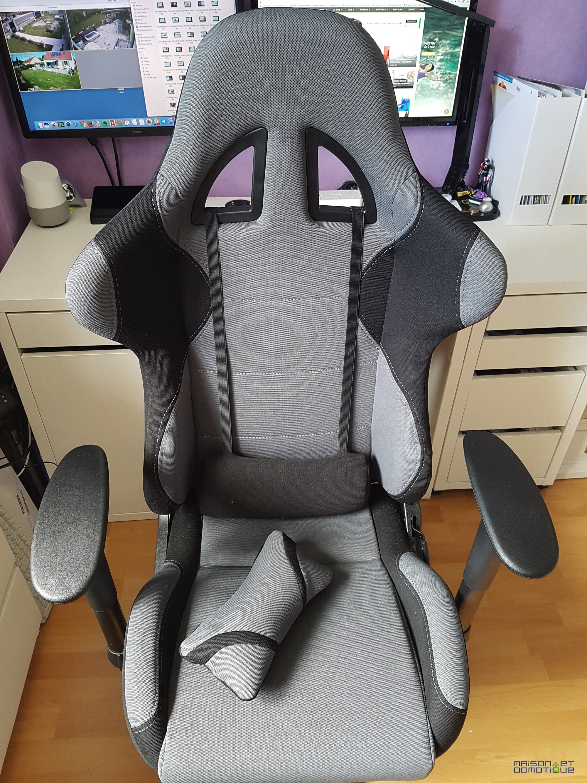 IntimaTe WM Heart Chaise Gaming, Fauteuil Gaming en Tissu Racing