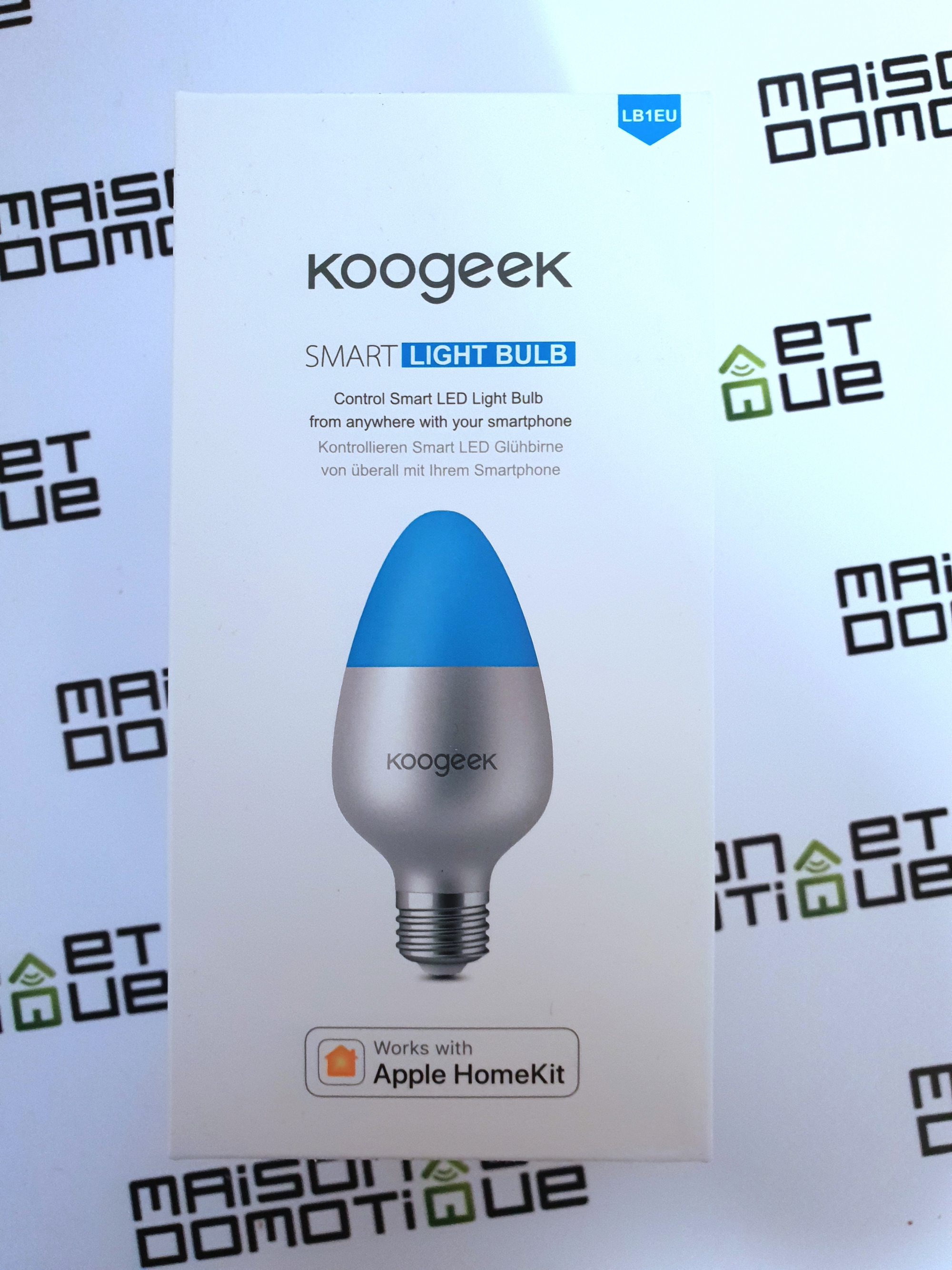 Koogeek Compatible Wi-Fi E27 Ampoule LED intelligente à variation de  couleur de 8 W fonctionnant avec Apple HomeKit Support Siri Home App  Planifications Contrôle à distance 16 millions de couleurs AC2 