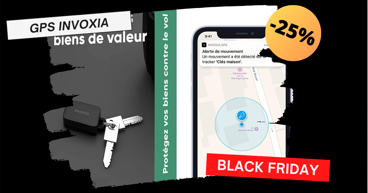 INVOXIA Tracker GPS - Noir pas cher 