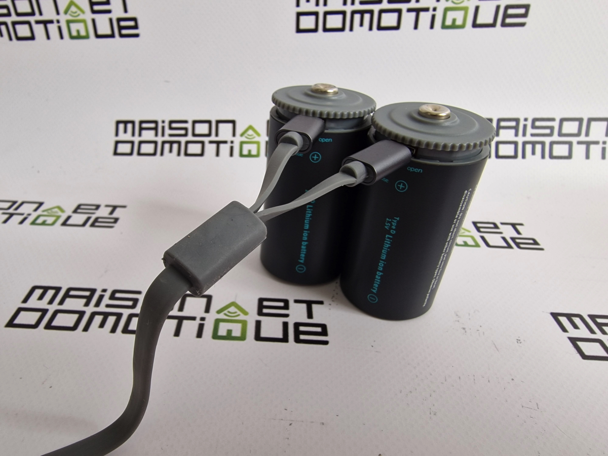 2 Piles Rechargeables USB C / HR14 2800mAh PaleBlue Lithium Ion