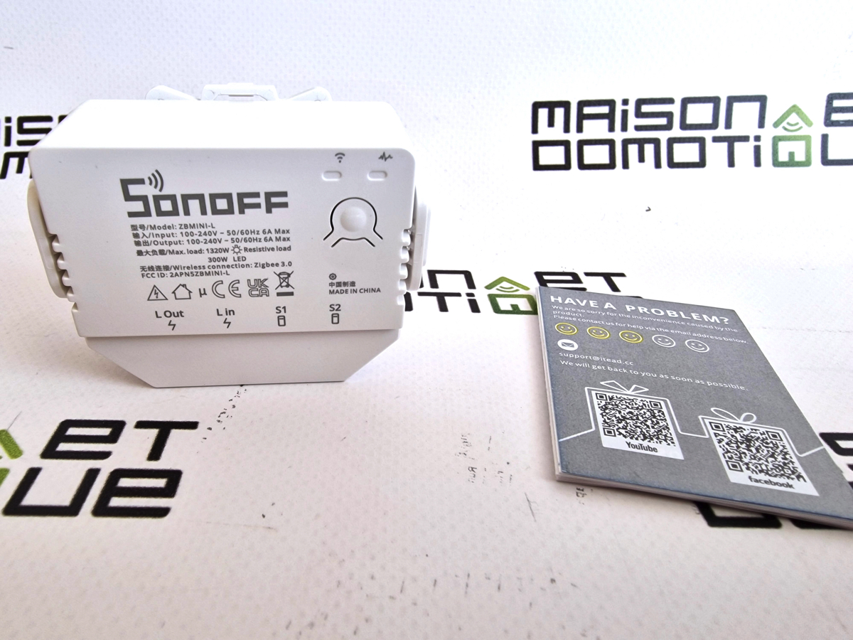 Sonoff ZBMINI Extreme Zigbee le module relais très compact et pratique pour  la domotique sans neutre